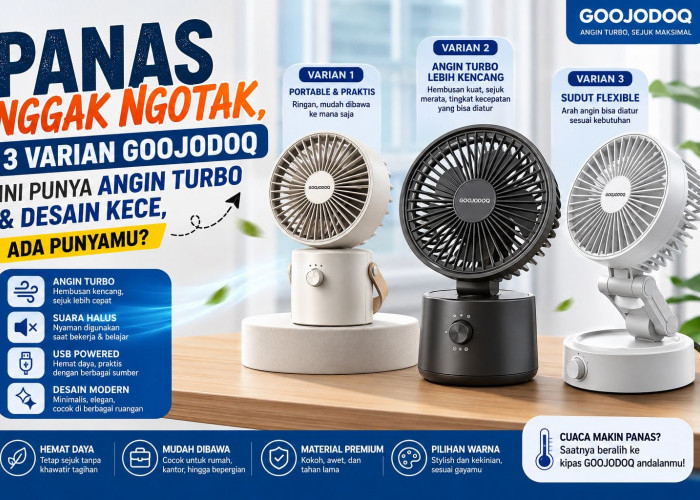     Viral! Kipas GOOJODOQ dengan Angin Turbo yang Bikin Gerah Langsung Hilang