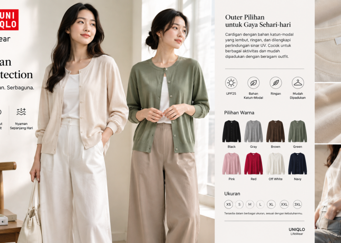 Outer Simpel dan Elegan, UNIQLO Cardigan UV Cocok untuk Berbagai Outfit