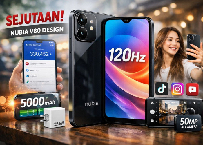 Mirip iPhone Tapi Cuma Sejutaan? Nubia V80 Design Bikin Netizen Auto Dua Kali Lirik!