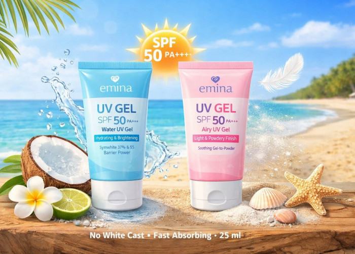 Anti Lengket & Super Nyaman, Emina Rilis UV Gel SPF 50, Ringan Dipakai Seharian Tanpa White Cast