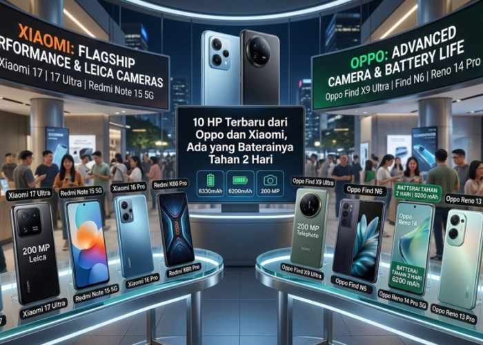 10 HP Terbaru dari Oppo dan Xiaomi, Ada yang Baterainya Tahan 2 Hari