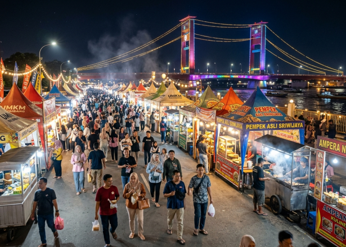 Geliat Malam Bumi Sriwijaya: Saat Car Free Night Jadi Nafas Baru UMKM Palembang