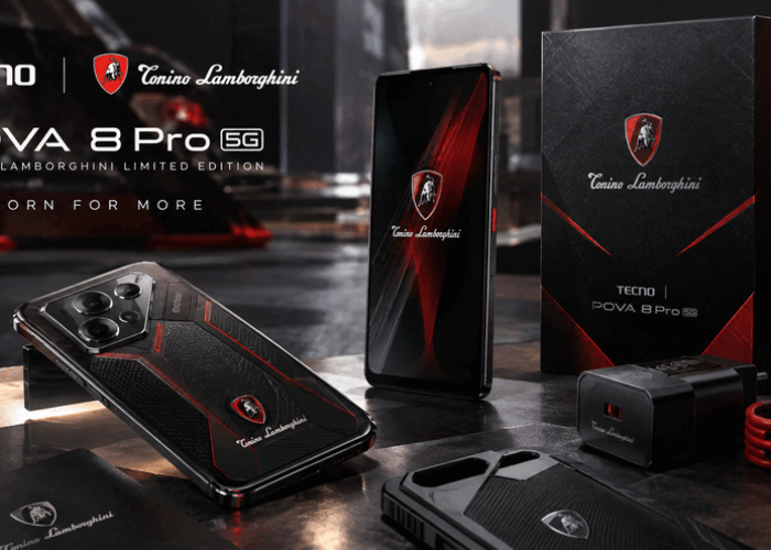 TECNO POVA 8 Pro 5G Tonino Lamborghini Resmi Hadir, Bawa Desain Sporty dan Layar 144Hz
