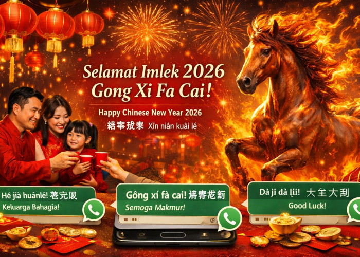 Kumpulan Ucapan Selamat Imlek 2026 Tahun Kuda Api untuk Status WhatsApp