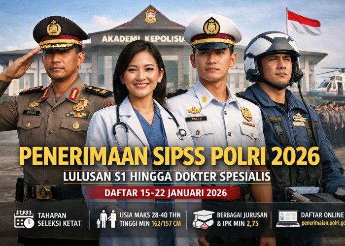 Loker SIPSS Polri 2026 Resmi Dibuka, Peluang Lulusan S1 hingga Dokter Spesialis Jadi Perwira