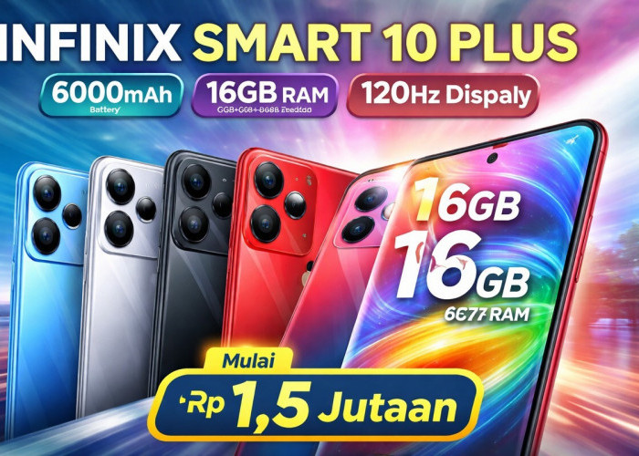 Infinix Smart 10 Plus Andalkan RAM Besar dan Storage Lega