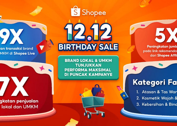 Shopee 12.12 Birthday Sale: Penjualan Brand Lokal dan UMKM Melonjak 7 Kali Lipat!