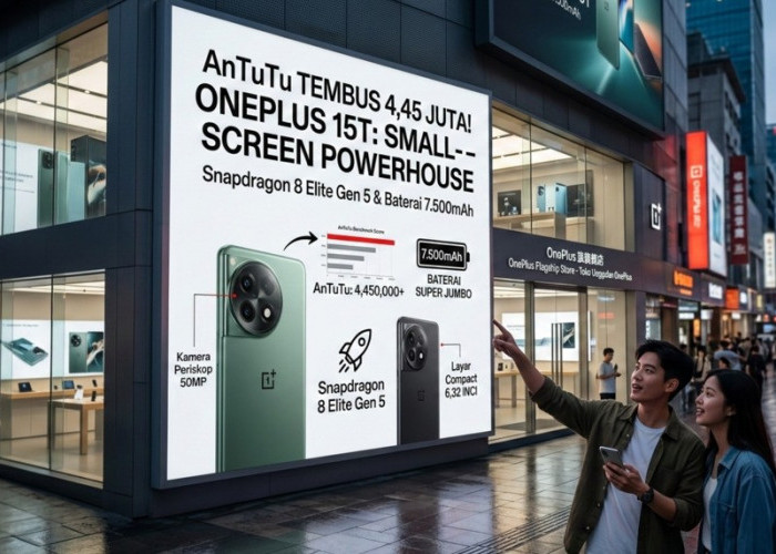 AnTuTu Tembus 4,45 Juta! OnePlus 15T Siap Rilis dengan Snapdragon 8 Elite Gen 5