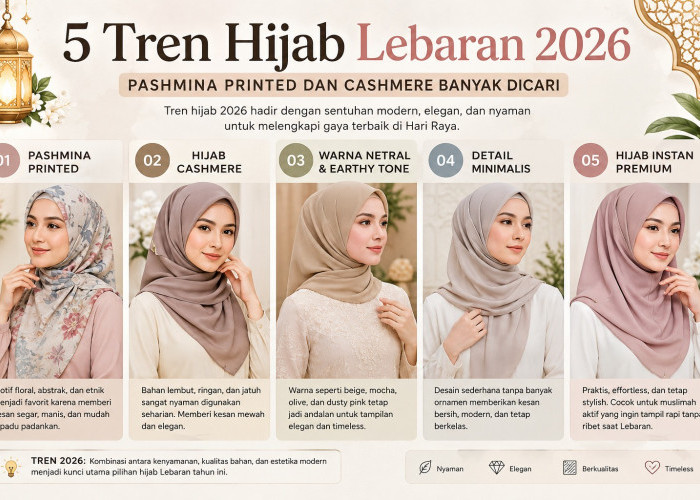Pashmina Printed hingga Cashmere, Ini Pilihan Hijab Favorit Tahun 2026
