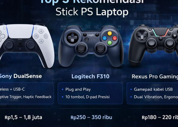 Top 3 Stick PS Laptop Terbaik untuk Game Berat dan Ringan