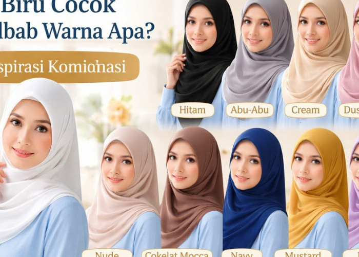 Rekomendasi Warna Hijab yang Cocok untuk Outfit Baju Biru Wanita