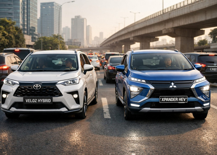Adu Irit MPV Hybrid di Jalanan Padat: Veloz Hybrid Unggul Tipis, Xpander HEV Tak Terpaut Jauh