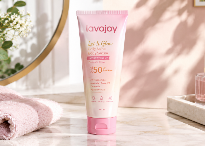 Lavojoy Let It Glow Tone Up, Body Serum SPF 50 PA++++ Harga Rp70 Ribuan