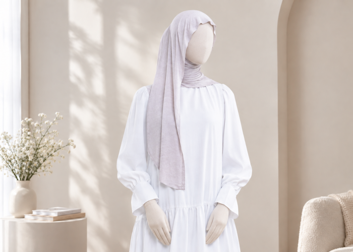 Tren Hijab Praktis, Lozy x Lesti Hadirkan Kejora Oval Inner Shawl