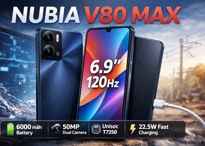 Nubia V80 Max Resmi Meluncur di Indonesia 2026: Spesifikasi Lengkap dan Harga Terjangkau