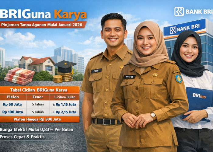 Bank BRI Buka Pinjaman Tanpa Agunan  untuk PNS PPPK Januari 2026, Simak Tabel Angsurannya