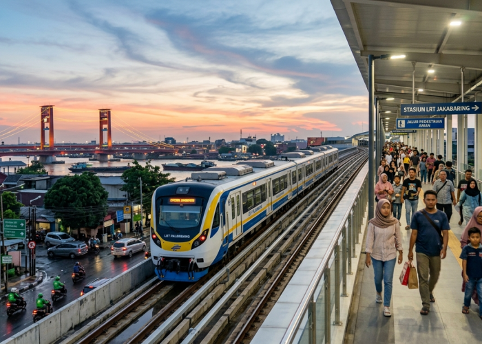 Lebih dari Sekadar Transportasi: Menikmati Sensasi Jalan Kaki Bebas Polusi di LRT Palembang