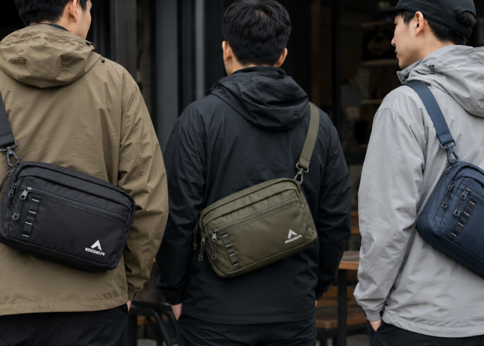 EIGER Safeguard Shoulder Bag 1A, Tas Pria Ringkas dengan Organizer Internal