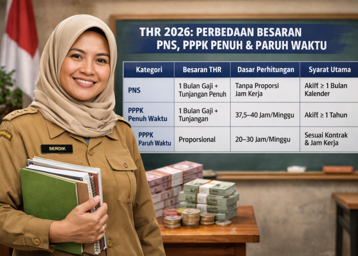 Perbedaan THR, PNS, dan Paruh Waktu Cair Maret 2026
