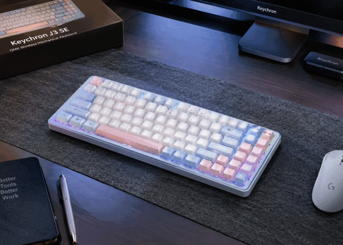 Keychron J3 SE QMK Hadirkan Keyboard Mekanikal Wireless dengan RGB dan Hot-Swap