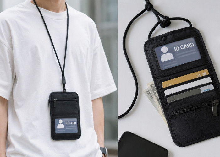Tak Hanya Stylish, Dompet Leher Multifungsi Bantu Simpan Kartu Lebih Aman