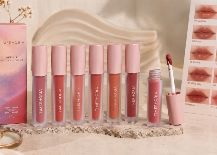 TimePhoria Nebula Velvet Lip Cream, Lip Cream Kekinian dengan Efek Soft Blur