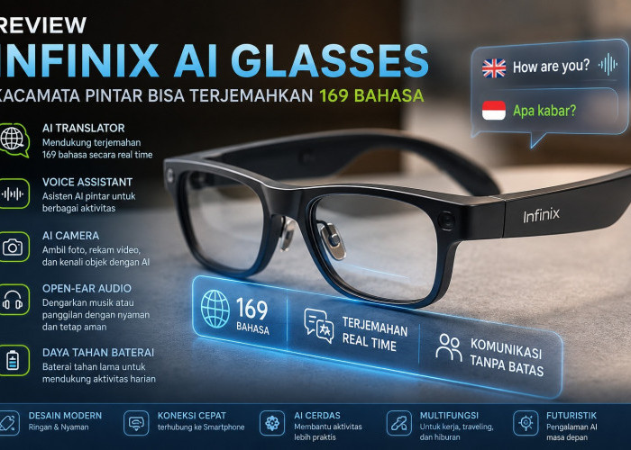 Infinix AI Glasses Resmi Diperkenalkan, Fitur AI dan Terjemahan Instan Jadi Andalan