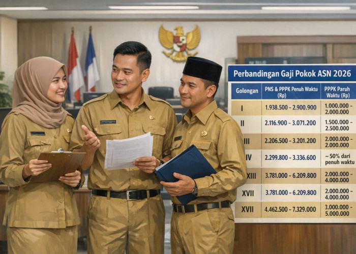 Berlaku Maret 2026: Ini Perbandingan Gaji  PNS, PPPK, dan Paruh Waktu