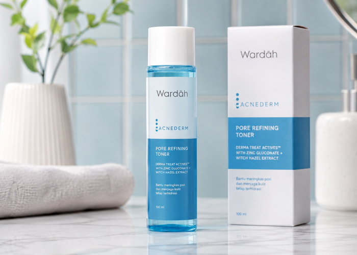 Wardah Acnederm Pore Refining Toner Hadir dengan Zinc Gluconate dan Witch Hazel