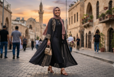 Gaya Syari Tetap Fashionable dengan Inspirasi Abaya Kekinian