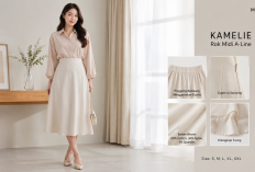 MINIMAL Kamelie, Rok Midi A-Line Simpel dengan Tampilan Elegan