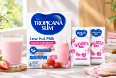 Tropicana Slim Low Fat Milk Korean Strawberry, Susu Rendah Lemak dengan Kolagen
