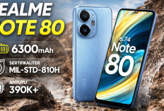Realme Note 80 Mengguncang Pasar! HP 1 Jutaan dengan Baterai 6300mAh dan Standar Militer