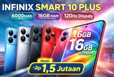Infinix Smart 10 Plus Andalkan RAM Besar dan Storage Lega