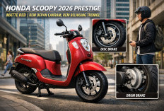 Honda Scoopy 2026 Prestige Masih Andalkan Rem Tromol Belakang, Bukan Cakram