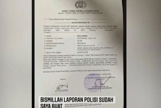 Ngaku Bujang, Oknum Kasubag Protokol Dilaporkan ke Polda Sumsel