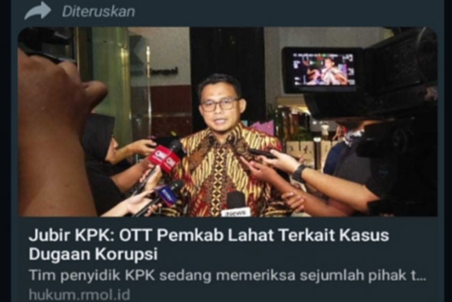 Bukan Lahat Tapi Langkat, Pejabat di Lahat Tidak Ada yang Kena OTT KPK