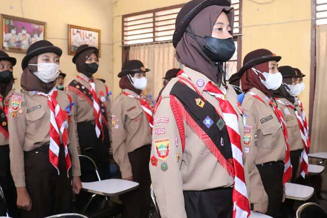 Ketua Kwarcab Pramuka Muba Lepas Peserta Jambore Tingkat Daerah Sumsel