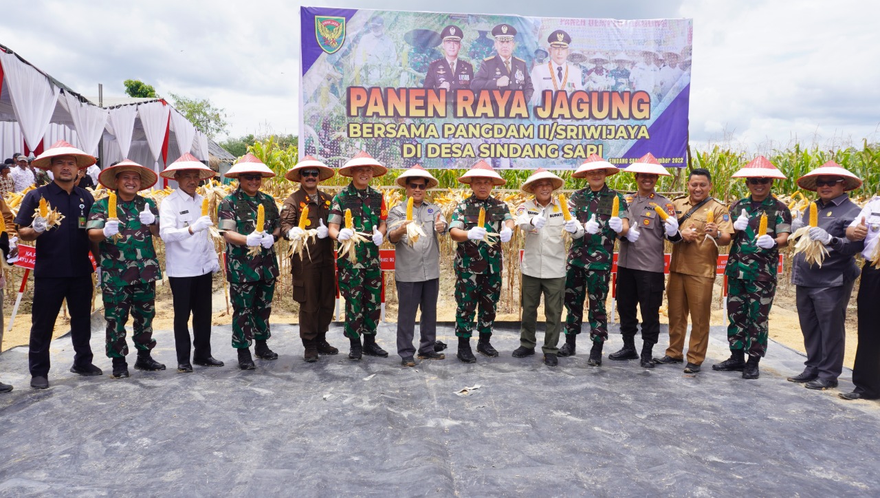 TNI-Pemkab OKI Bersinergi Jaga Ketahanan Pangan untuk Perkuat Pertahanan Negara