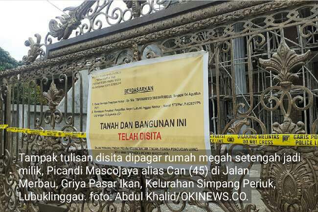 Rumah Mewah Tersangka Rapid Test Daur Ulang di Lubuklinggau Disita Penyidik Polda Sumut