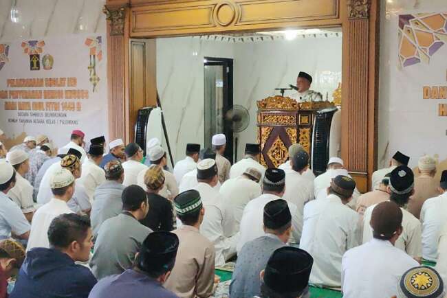 Ustad Coy Pimpin Khutbah Idul Fitri WBP Rutan Pakjo