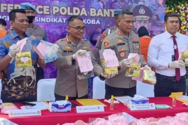 Polda Banten Bekuk Sindikat Narkoba Internasional, Sita 43 Kg Sabu dan 494 Butir Ekstasi