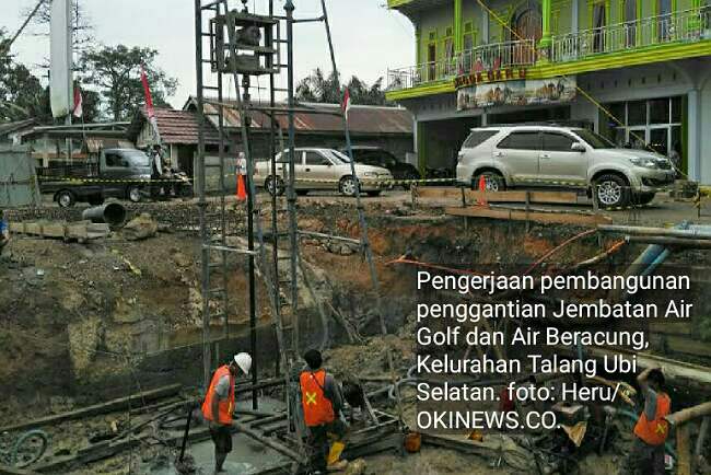 Penggantian Jembatan Air Golf dan Air Beracung, Ditargetkan Akhir Tahun Selesai