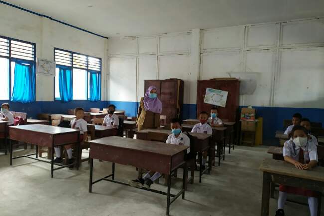 Hari Pertama Sekolah Tatap Muka Siswa Kaku dan Lupa Bacaan Doa Belajar