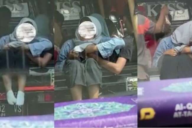 Viral Video Sejoli Berbuat Terlarang di Mobil Pikup, Terekam Pengendara yang Ada di Belakangnya