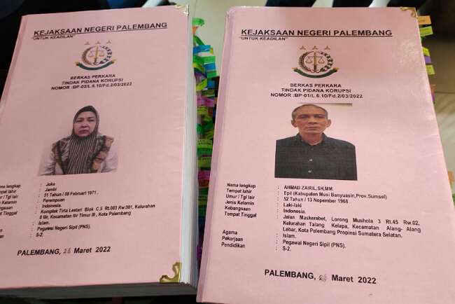 Siap Sidang, Berkas 2 Oknum BPN Kota Palembang Diterima Pengadilan