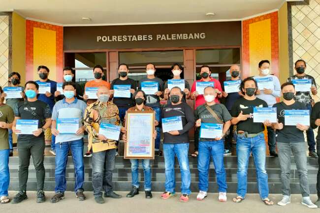 Sumatera Ekspres Beri Penghargaan Pidum-Tekab Polrestabes Palembang