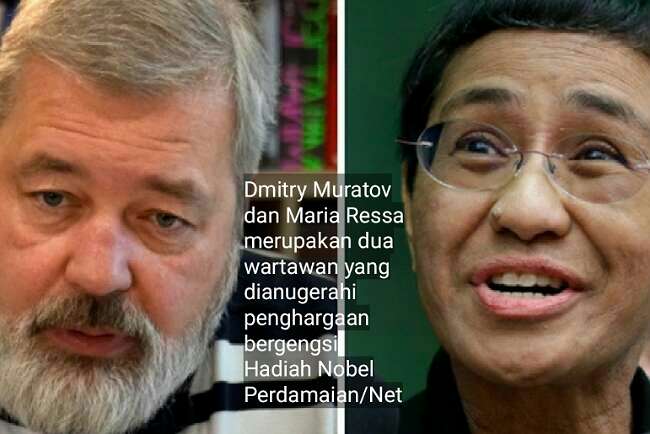 Wartawan Filipina dan Rusia Pemenang Bersama Hadiah Nobel Perdamaian 2021