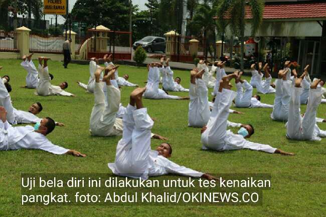 45 Personil Polres Mura Ikuti Ujian Bela Diri