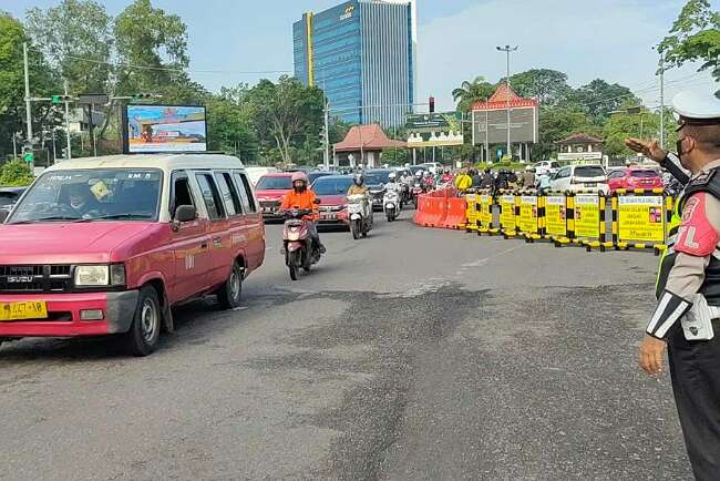 Penampakkan di Simpang Lima DPRD Sumsel, Jelang Aksi Demo 11/4